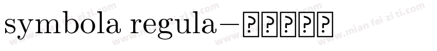 symbola regula字体转换